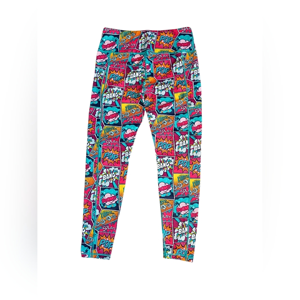 Constantly Varied Gear Comic Pop Art Colorful Womens Leggings Size Large - Picture 3 of 6